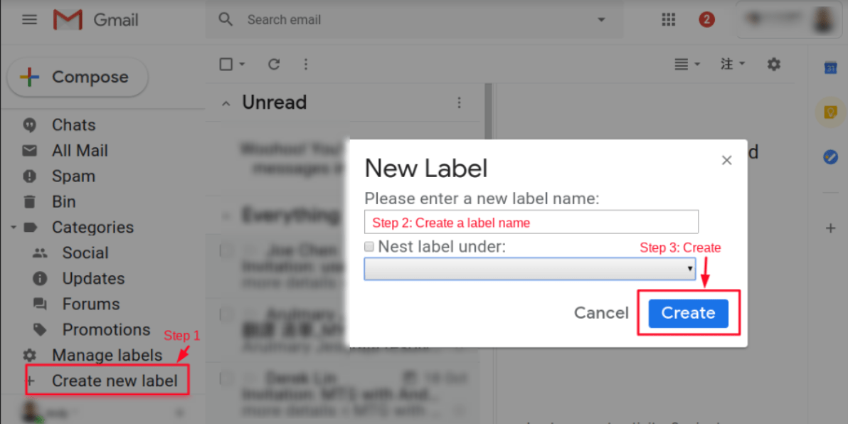 How to create Gmail labels filters.