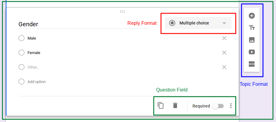 Select the multiple choice options in Google Forms Questionnaire.