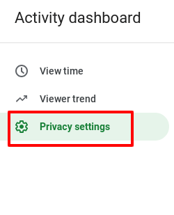Privacy setting of Google Docs Activity Dashboard