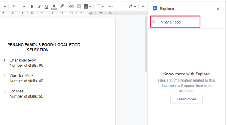 Google Docs Explore Tool : Learn how Google works for you!