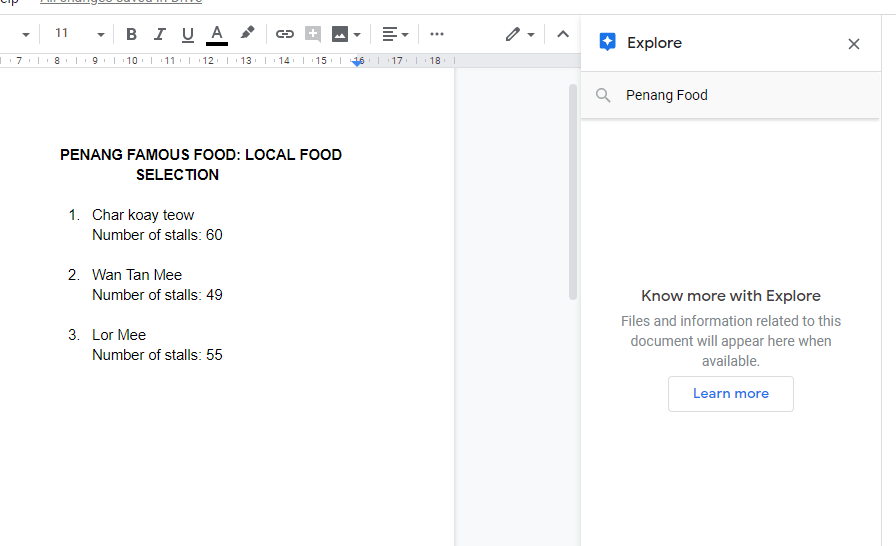 Google Docs Explore Tool Learn how Google works for you!
