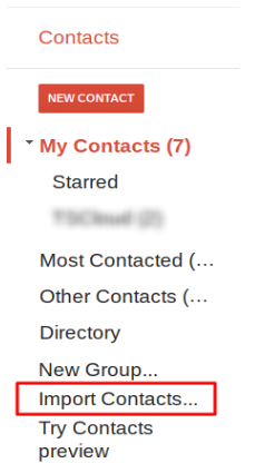 select to import the contacts from old version