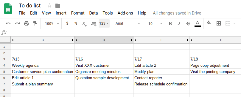 Create the column in the Google Sheets