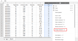 Grouping in Google Sheets