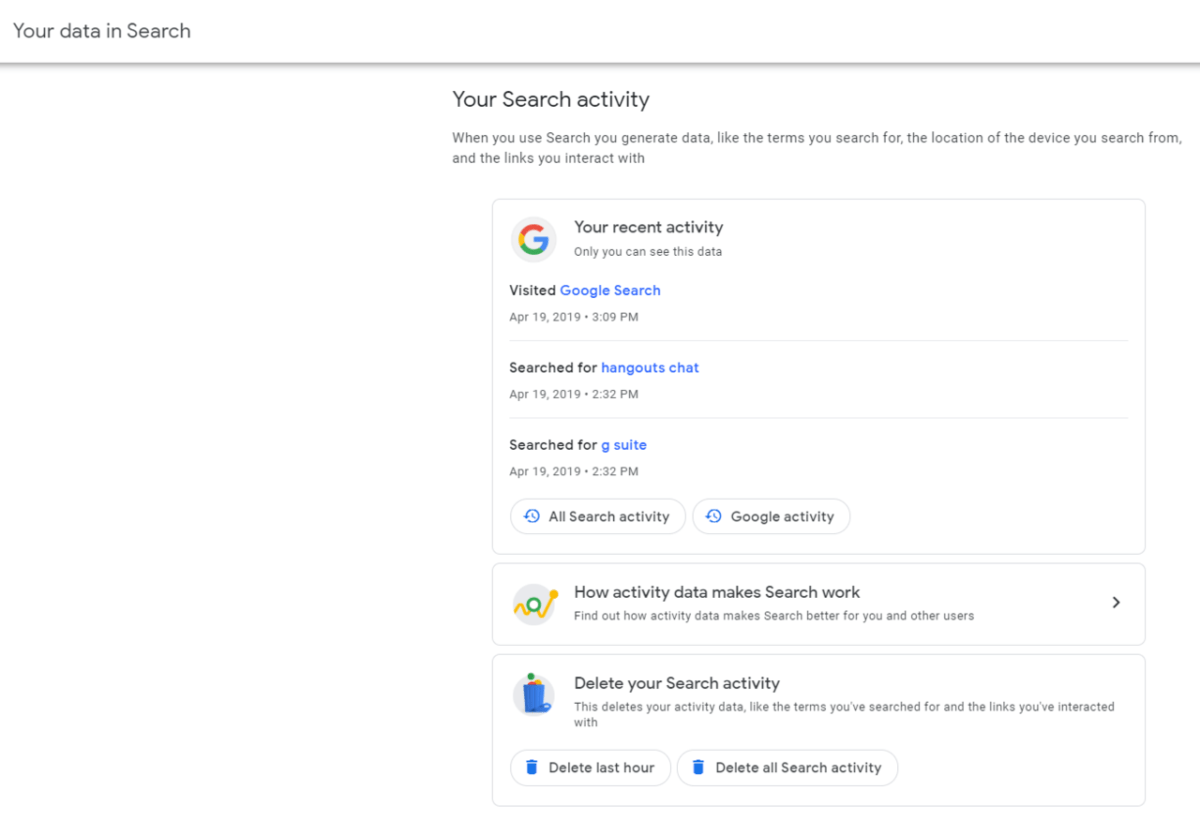 Search History Example Google Search History : How to delete in few steps?