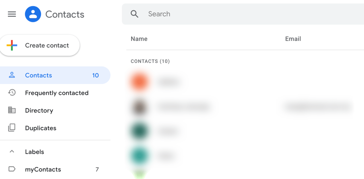 cardminder export google contacts
