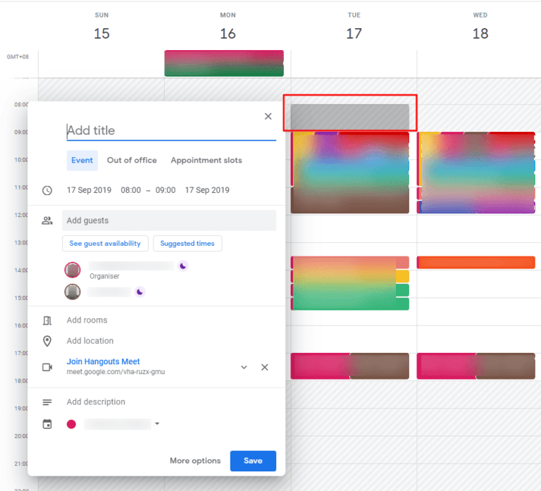 Google Calendar Working Hours helps to know colleagues schedule