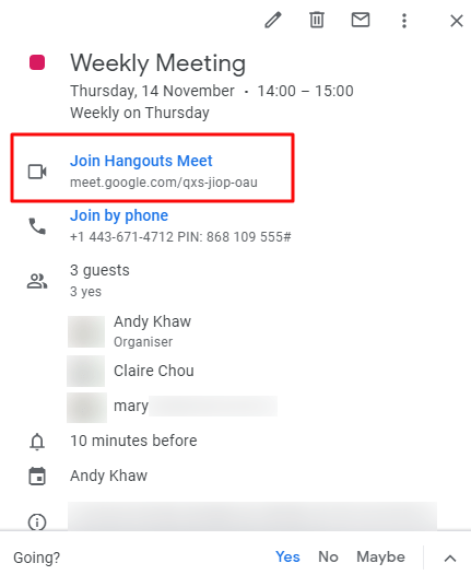 Out-of-Office notification in Gmail & Hangouts Chat!