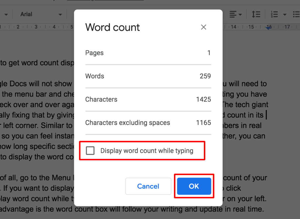 microsoft word word count tool