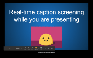 Google Slides Captions Screening Demo.