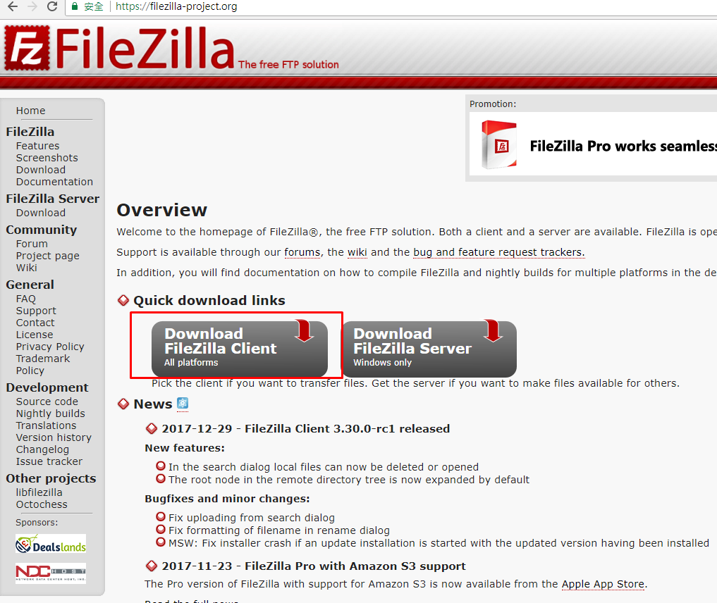 download filezilla