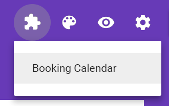 照片為Google表單中成功新增外掛程式Booking Calendar的畫面